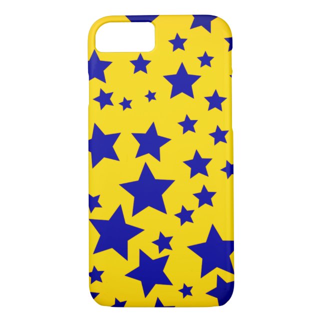 Funda De Case-Mate Para iPhone Estrellas del azul y del amarillo (Reverso)