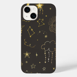 Funda Para iPhone 14 De Case-Mate Estrellas doradas celestes, luna y constelaciones