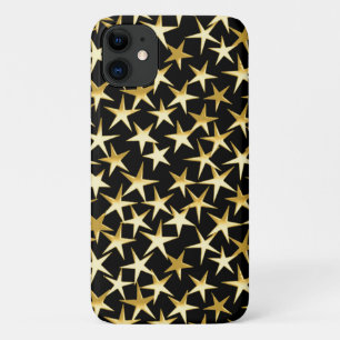 Funda Para iPhone 11 Estrellas doradas sobre fondo negro