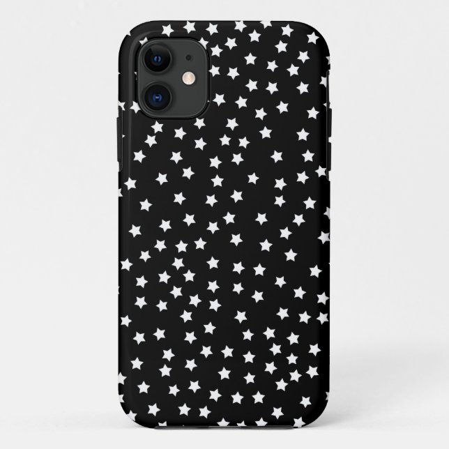Funda De Case-Mate Para iPhone Estrellas en blanco y negro (Reverso)