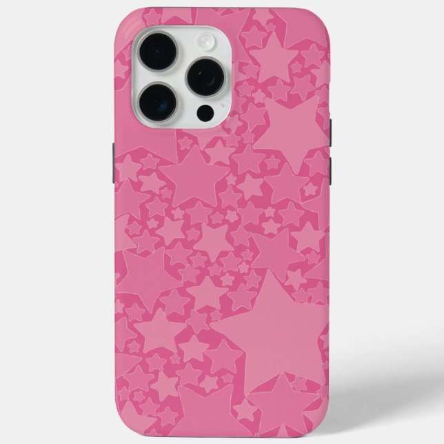 Funda De Case-Mate Para iPhone Estrellas, estrellas, estrellas - rosa (Reverso )