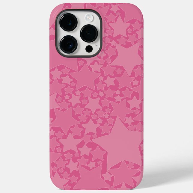 Funda De Case-Mate Para iPhone Estrellas, estrellas, estrellas - rosa (Reverso )