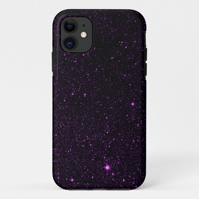 Funda De Case-Mate Para iPhone Estrellas moradas (Reverso)