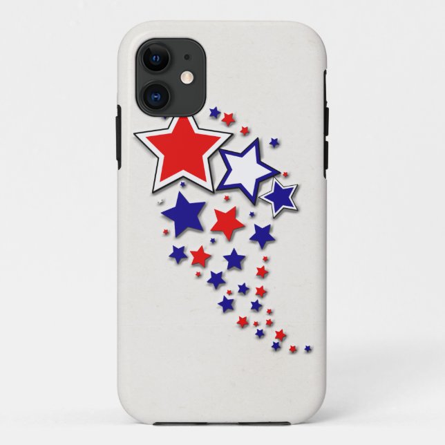Funda De Case-Mate Para iPhone Estrellas patrióticas (Reverso)