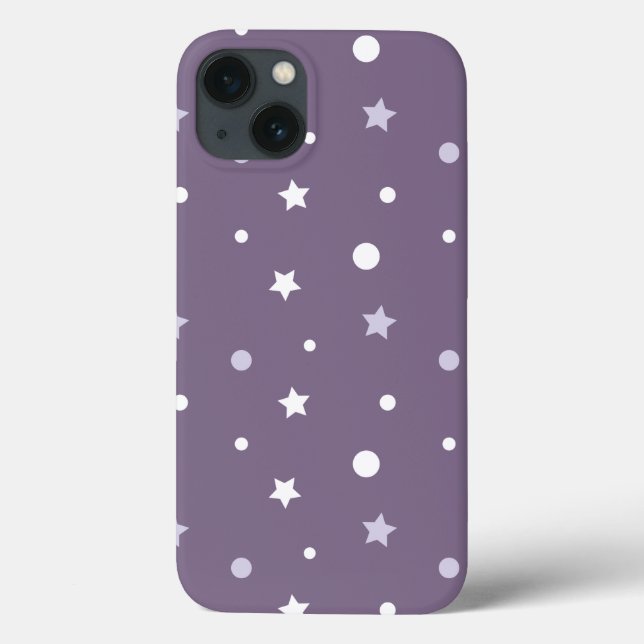 Funda De Case-Mate Para iPhone Estrellas púrpuras (Reverso)