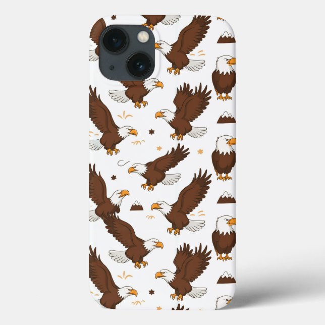 Funda De Case-Mate Para iPhone "Estrellas, rayas y águilas en alza" (Reverso)