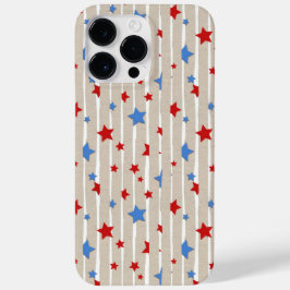 FUNDA PARA iPhone 14 PRO MAX DE Case-Mate ESTRELLAS ROJAS Y AZULES Y FRAGMENTOS GRIS Y BLANC