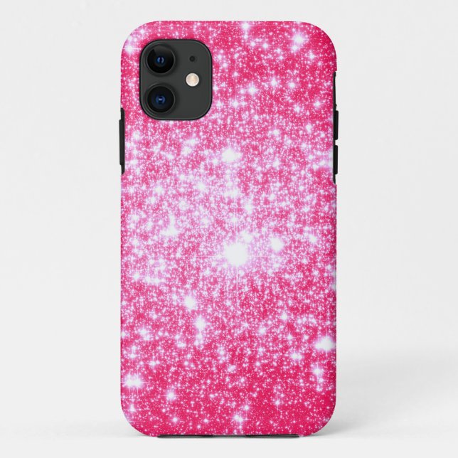 Funda De Case-Mate Para iPhone Estrellas Rosa Brillante (Reverso)