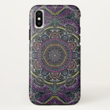 Estrellas sagradas y cordón de la mandala púrpuras