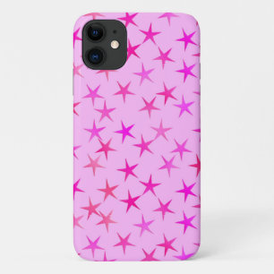 Funda Para iPhone 11 Estrellas satinadas, orquídeas en rosa pálido