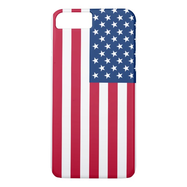 Funda De Case-Mate Para iPhone Estrellas y bandas de la bandera estadounidense de (Reverso)
