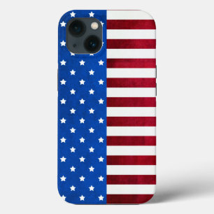Funda Para iPhone 13 Estrellas y Bandera estadounidense a rayas por Shi