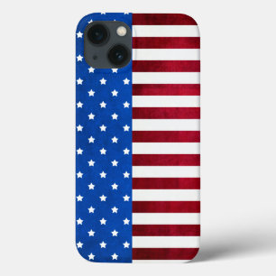Funda Para iPhone 13 Estrellas y Bandera estadounidense a rayas por Shi