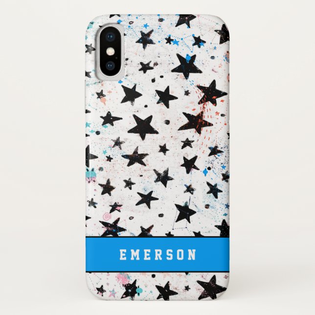 Funda De Case-Mate Para iPhone estrellas y patrón de astronomía de la diversión e (Reverso)