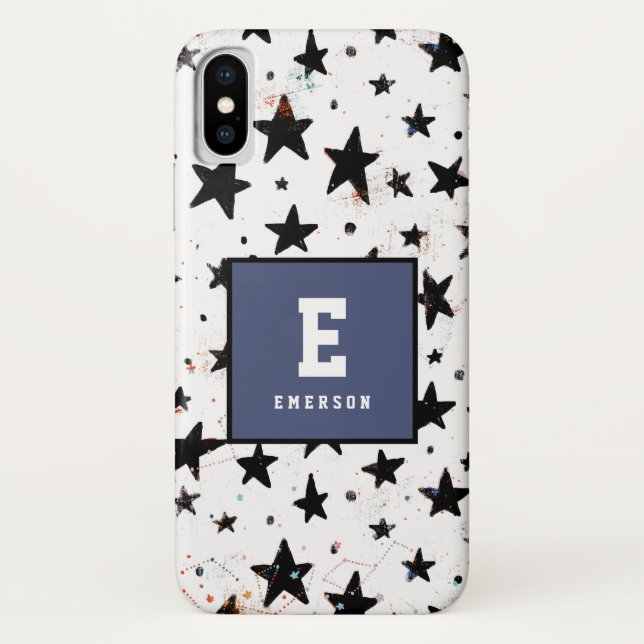 Funda De Case-Mate Para iPhone estrellas y patrón de astronomía de la diversión e (Reverso)