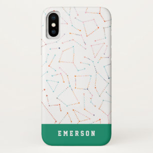 Funda Para iPhone X estrellas y patrón de astronomía de la diversión e