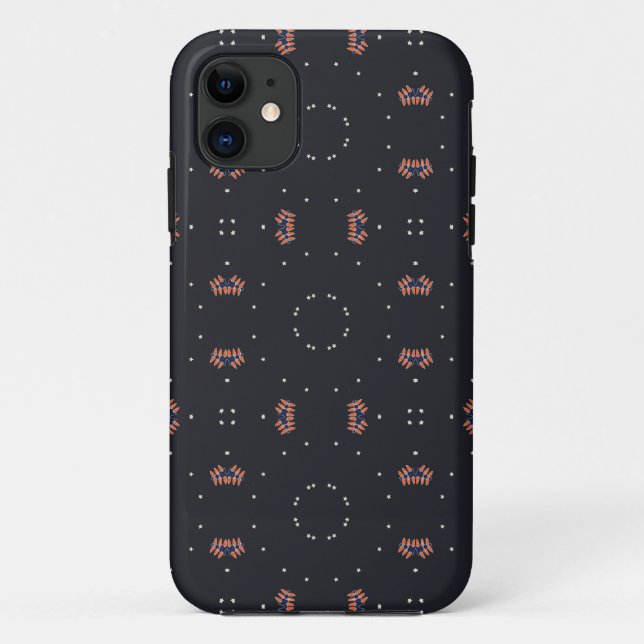 Funda De Case-Mate Para iPhone Estrellas y patrón de nave espacial único (Reverso)