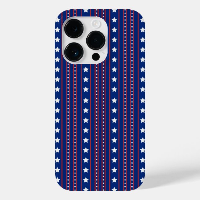 Funda De Case-Mate Para iPhone Estrellas y rayas (Reverso )