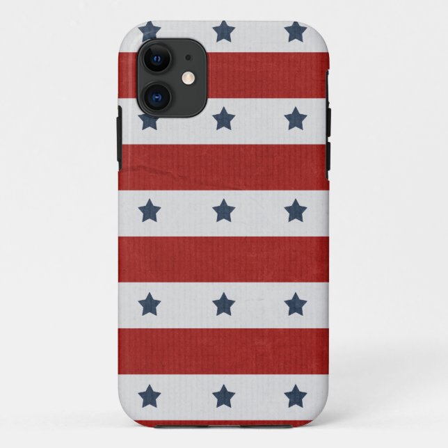 Funda De Case-Mate Para iPhone Estrellas y rayas (Reverso)