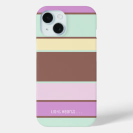 Funda Para iPhone 15 Estripas Pastel elegantes y personalizadas