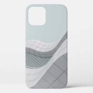 FUNDA PARA iPhone 12 ESTRUCTURA DE CONSTRUCCIÓN BLANCA Y GRIS