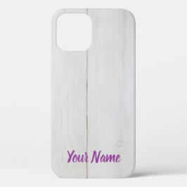 Funda Para iPhone 12 Estructura de vintage de madera blanca utilizada c