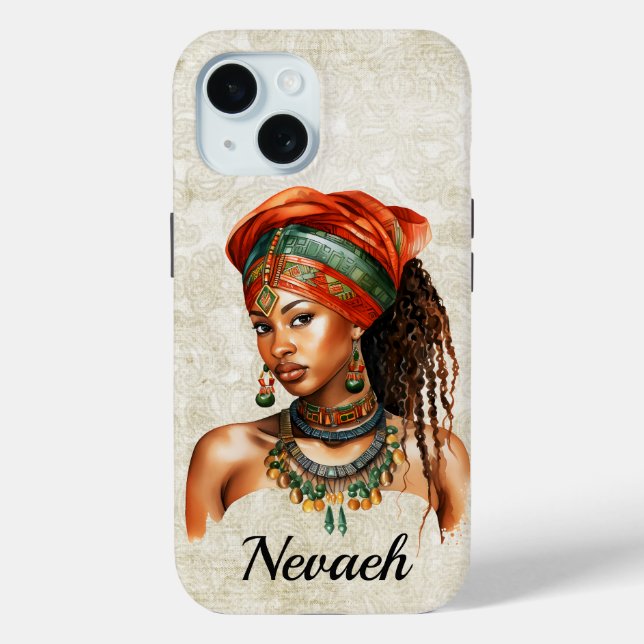 Funda De Case-Mate Para iPhone Estuche African Woman iPhone / iPad (Reverso )