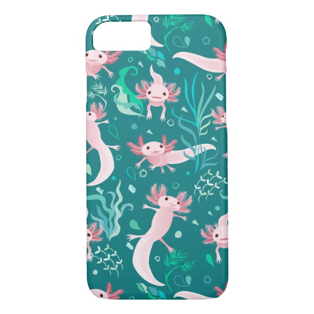 Funda De Case-Mate Para iPhone Estuche Alotta Pink Axolotls para iPhone Funda-mat (Reverso)