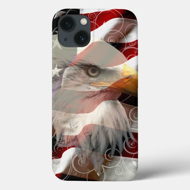 Funda De Case-Mate Para iPhone Estuche American Eagle Flag iPad (Reverso)