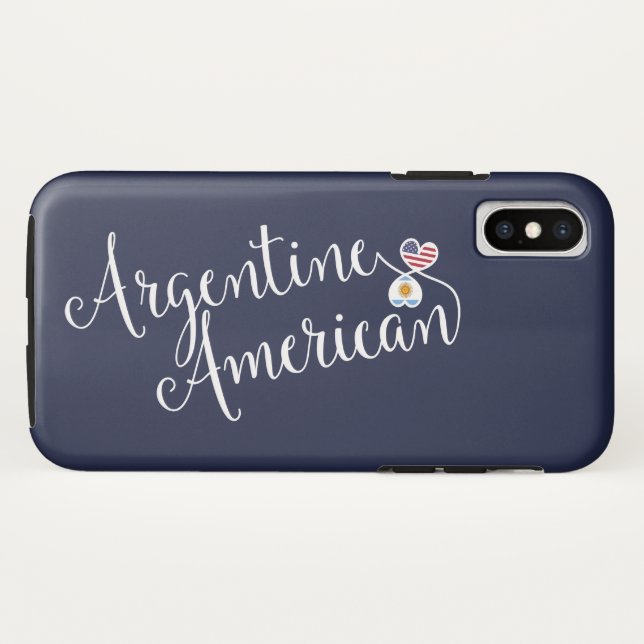 Funda De Case-Mate Para iPhone Estuche argentino-estadounidense para teléfono cel (Reverso (horizontal))