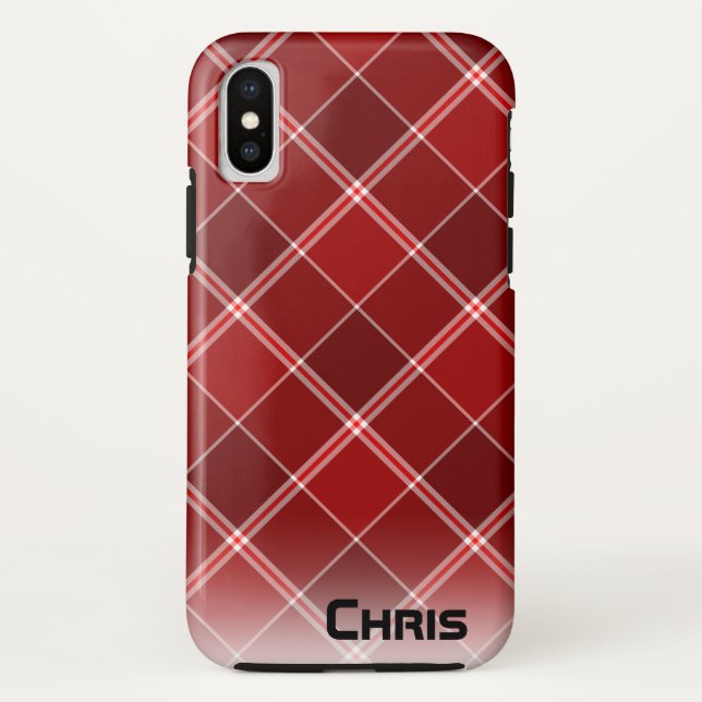 Funda De Case-Mate Para iPhone Estuche asequible de teléfono de plástico rojo (Reverso)