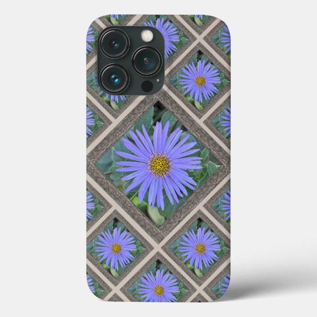 Funda De Case-Mate Para iPhone Estuche asombroso para iPhone con Blue Asters (Reverso )