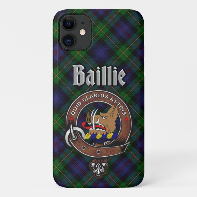 Funda De Case-Mate Para iPhone Estuche Baillie Clan Badge & Tartán Phone (Reverso)