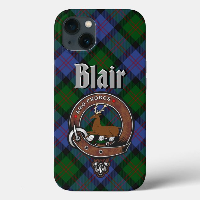 Funda De Case-Mate Para iPhone Estuche Blair Clan Badge & Tartán Phone (Reverso )