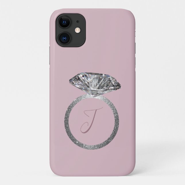 Funda De Case-Mate Para iPhone Estuche Bling Diamond and Rubor Pink Phone (Reverso)