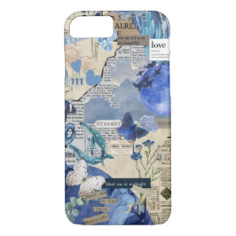 Funda Para iPhone 8/7 Estuche Blue Aesthetic iPhone & iPad - Collage de 