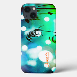 Funda Para iPhone 13 Estuche Blue Grass Drama Sparkle iPad *Personalice