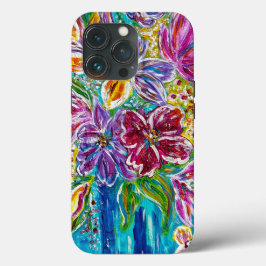 Funda Para iPhone 13 Pro Estuche Blue Vase Floral para iPhone / iPad