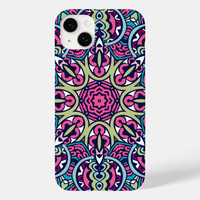 Funda De Case-Mate Para iPhone Estuche Boho Psychedelic Tribal para iPhone (Reverso )