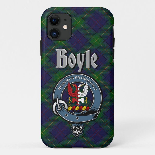 Funda De Case-Mate Para iPhone Estuche Boyle Clan Badge & Tartan Phone (Reverso)