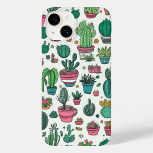 Funda Para iPhone 14 De Case-Mate Estuche Cactus Succulum Pattern Phone