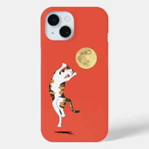 Funda Para iPhone 15 Estuche Calico Cat Moon Dancing Funda-Mate para iP