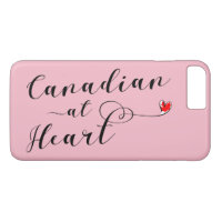 Estuche canadiense de teléfono móvil en el corazón
