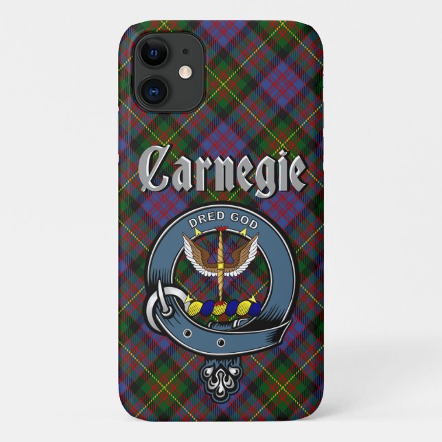 Funda De Case-Mate Para iPhone Estuche Carnegie Clan Badge & Tartan Phone (Reverso)