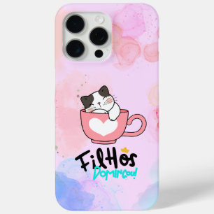 Funda Para iPhone 15 Pro Max Estuche Cat cup para iPhone / iPad