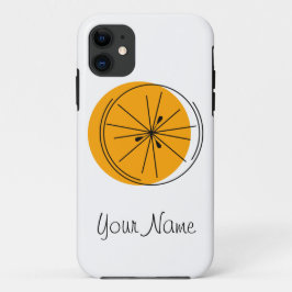 Funda Para iPhone 11 Estuche Citrus Naranja 'Name' para iPhone
