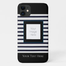 estuche clásico iPhone blanco rayado / iPad