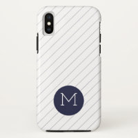 Estuche clásico para iPhone con tira azul de la ma