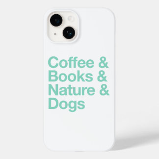 Funda Para iPhone 14 De Case-Mate Estuche Coffee & Books & Nature & Dogs Phone (Verd