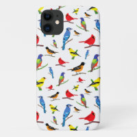 Estuche colorido para iPhone del patrón de aves no